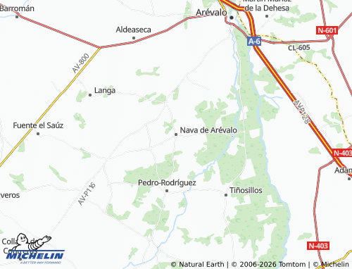 MICHELIN Nava de Arévalo map - ViaMichelin