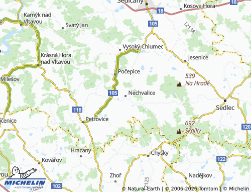 Mappa MICHELIN Nechvalice - ViaMichelin