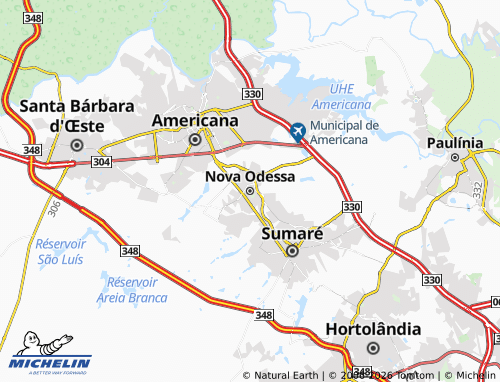 Mappa MICHELIN Nova Odessa - ViaMichelin