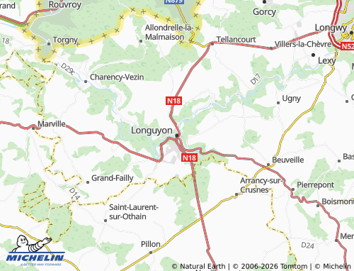 MICHELIN Longuyon map - ViaMichelin