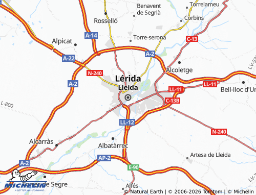 Mappa MICHELIN Lérida - ViaMichelin