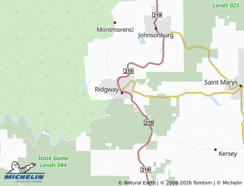 Carte MICHELIN Ridgway - ViaMichelin