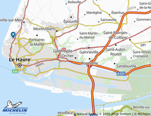 Carte MICHELIN Gonfreville-l'Orcher - ViaMichelin
