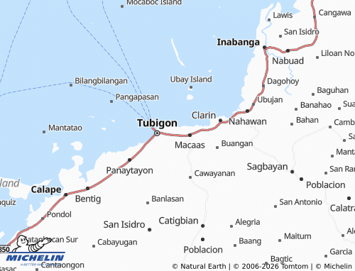 MICHELIN Cabulihan map - ViaMichelin