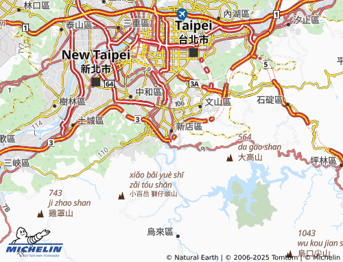 MICHELIN Xindian District map - ViaMichelin