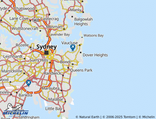 MICHELIN North Bondi map - ViaMichelin