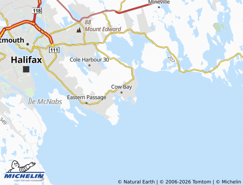 MICHELIN Cow Bay map - ViaMichelin