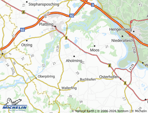 Mapa MICHELIN Aholming - ViaMichelin
