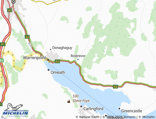 MICHELIN Rostrevor map - ViaMichelin