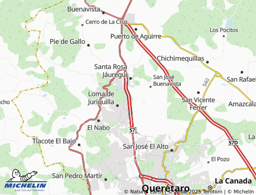 MICHELIN Altavista Juriquilla map - ViaMichelin