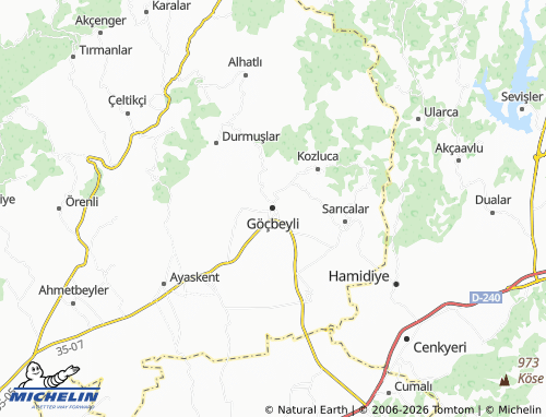 MICHELIN Göçbeyli map - ViaMichelin