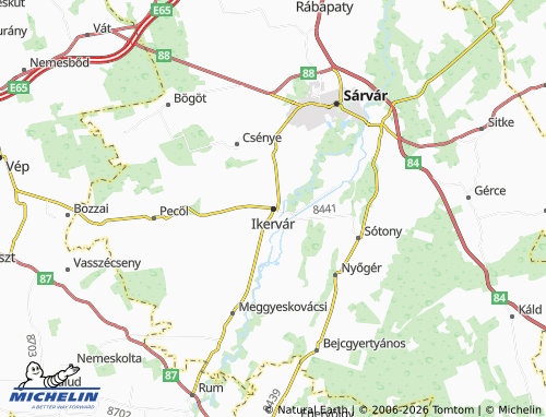 Mapa MICHELIN Ikervár - ViaMichelin