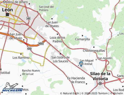 Carte MICHELIN Lomas de Comanjilla - ViaMichelin
