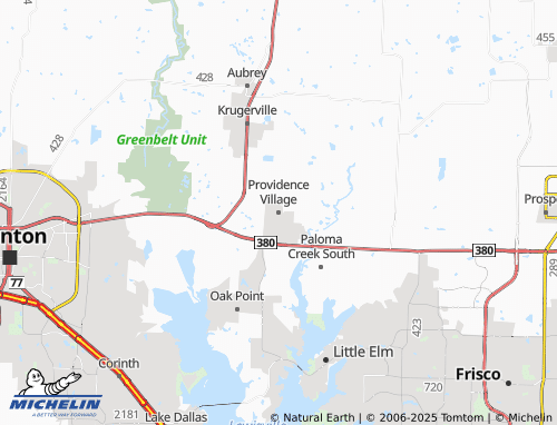 MICHELIN Providence Village map - ViaMichelin