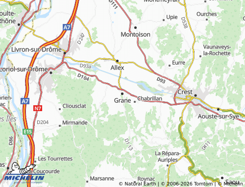 Carte MICHELIN Grane - ViaMichelin