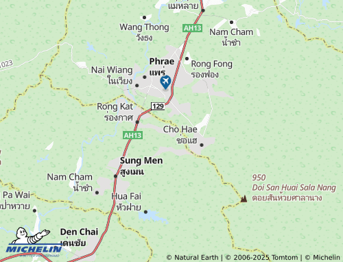 MICHELIN Ban Kat map - ViaMichelin