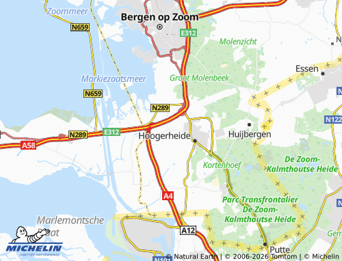 MICHELIN Woensdrecht map - ViaMichelin