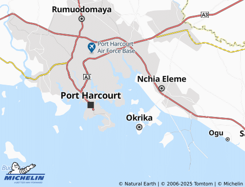 MICHELIN Okoro map - ViaMichelin
