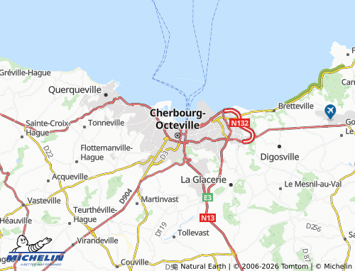 Mapa MICHELIN Cherbourg-Octeville - ViaMichelin