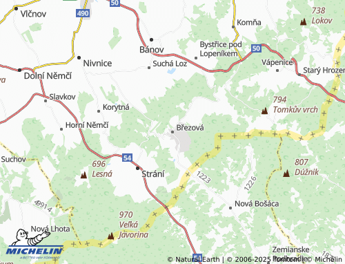 MICHELIN Březová map - ViaMichelin