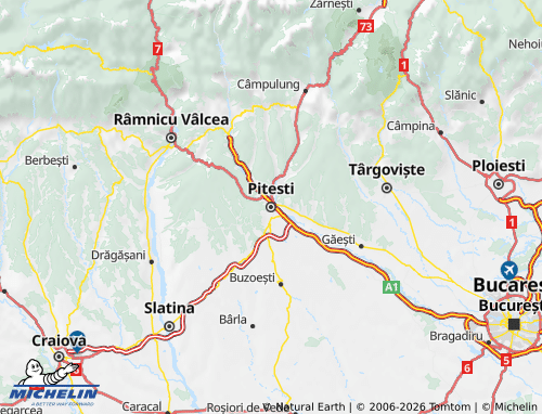 MICHELIN Argeș map - ViaMichelin