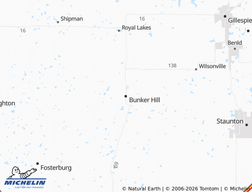 Carte MICHELIN Bunker Hill - ViaMichelin