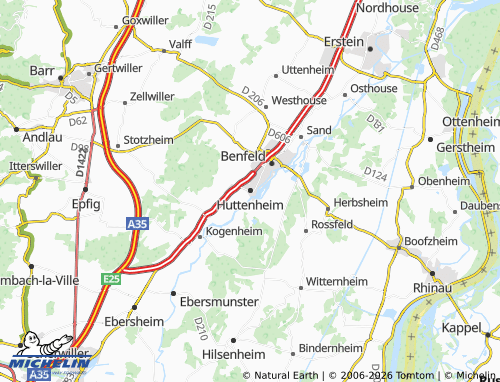 Mapa MICHELIN Huttenheim - ViaMichelin