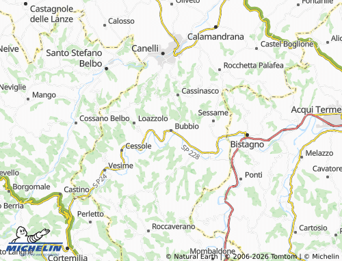 Mapa MICHELIN Bubbio - ViaMichelin