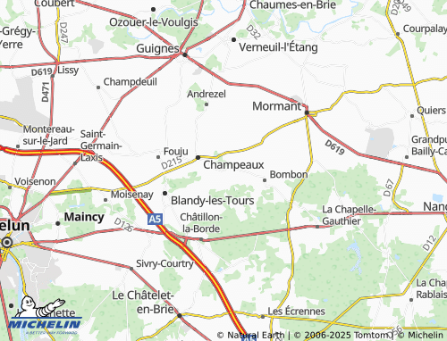 MICHELIN Saint-Méry map - ViaMichelin