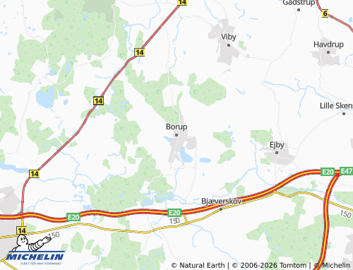 Mappa MICHELIN Borup - ViaMichelin