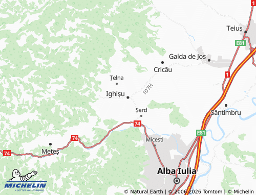 Mapa MICHELIN Ighișu - ViaMichelin