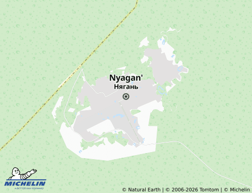 MICHELIN-Landkarte Nyagan' - ViaMichelin