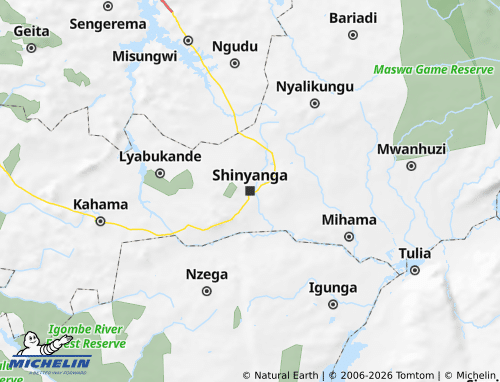 MICHELIN Shinyanga map - ViaMichelin