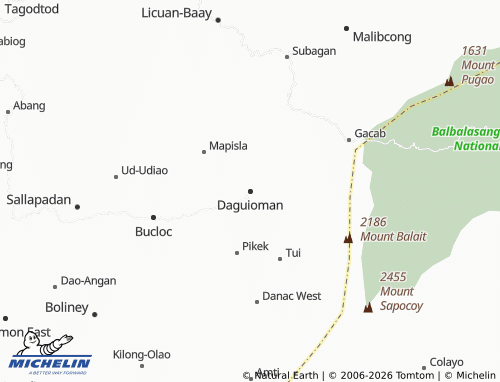 MICHELIN Daguioman map - ViaMichelin