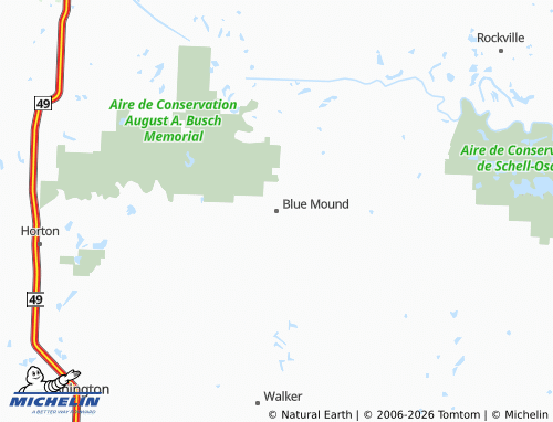 Mapa MICHELIN Blue Mound - ViaMichelin