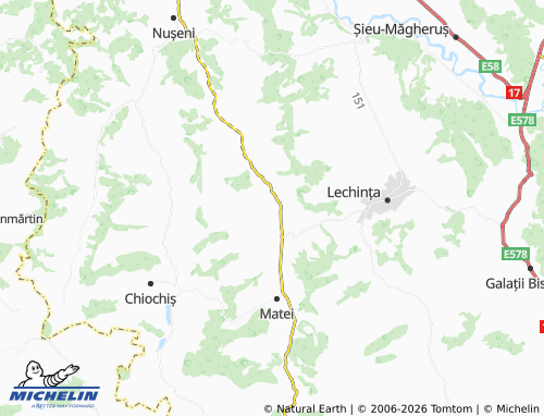 MICHELIN Corvinești map - ViaMichelin