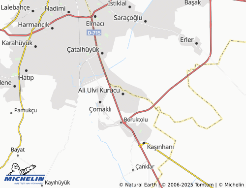 MICHELIN Ali Ulvi Kurucu map - ViaMichelin