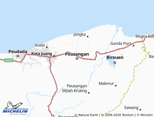 MICHELIN Peusangan map - ViaMichelin