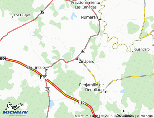 MICHELIN Zináparo map - ViaMichelin