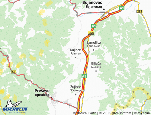Mapa MICHELIN Rajince - ViaMichelin