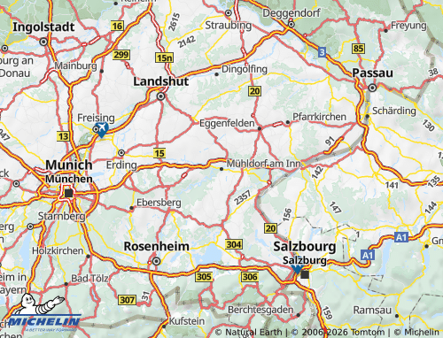 Mapa MICHELIN Mühldorf am Inn - ViaMichelin