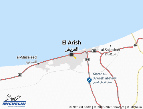 Carte MICHELIN El Arish - ViaMichelin