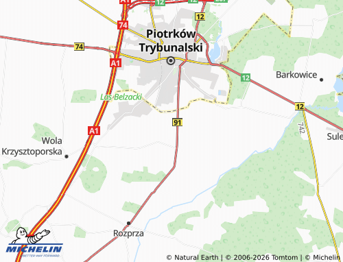 MICHELIN Longinówka map - ViaMichelin