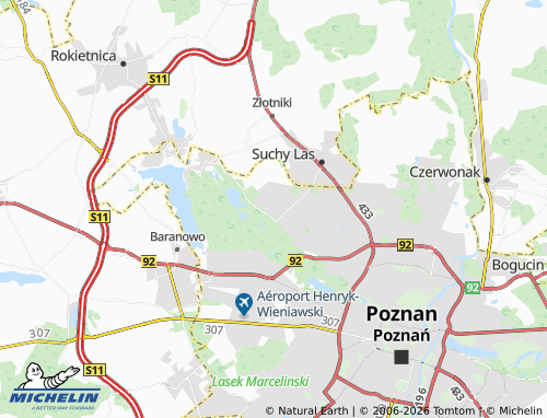 Kaart MICHELIN Strzeszyn - ViaMichelin