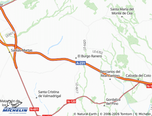 MICHELIN El Burgo Ranero map - ViaMichelin