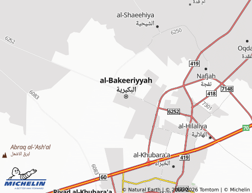 MICHELIN-Landkarte al-Bakeeriyyah - ViaMichelin