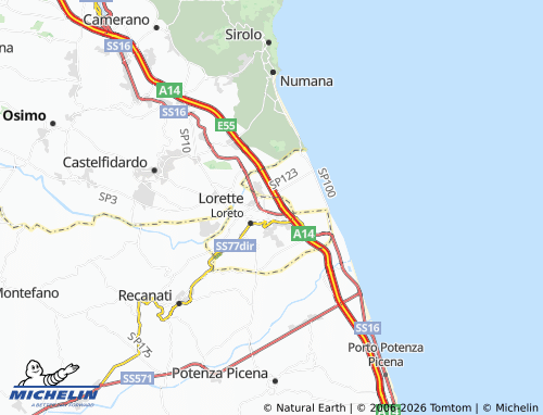 Mappa MICHELIN Loreto Stazione - ViaMichelin