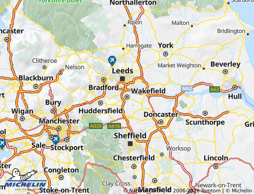 MICHELIN Wakefield map - ViaMichelin