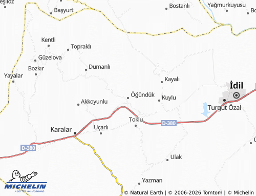 MICHELIN Öğündük map - ViaMichelin