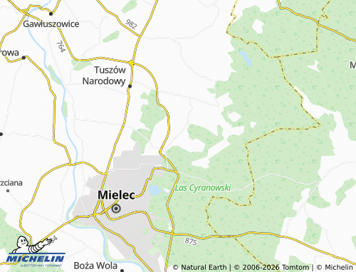MICHELIN Trześń map - ViaMichelin